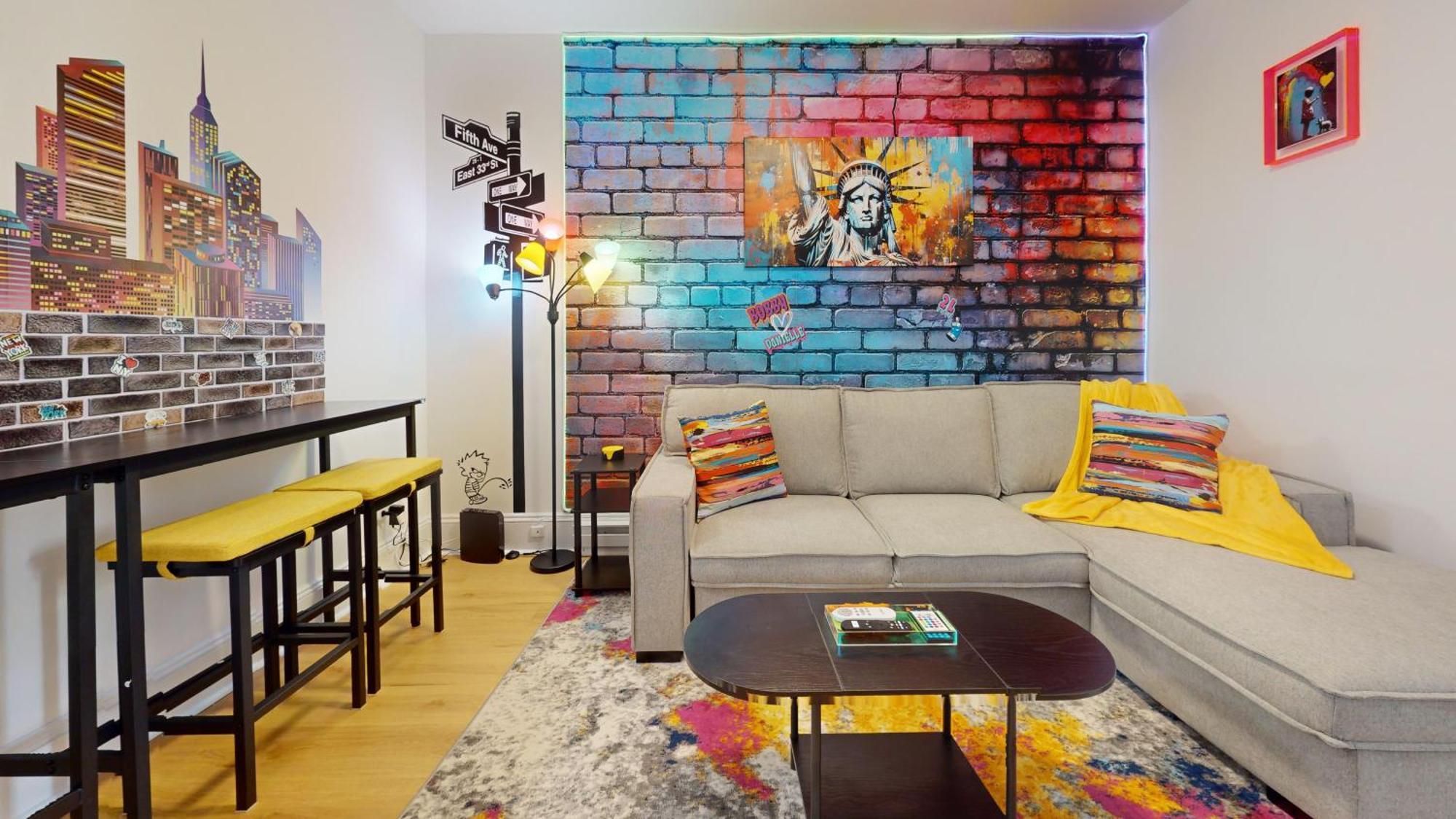 Funky & Colorful Urban Getaway, 20 Minutes To Nyc Apartment Hoboken Ngoại thất bức ảnh